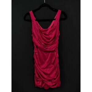 EXPRESS DESIGN STUDIO Silk Blend Dress Pink Solid Sleeveless Knee Length Size 2